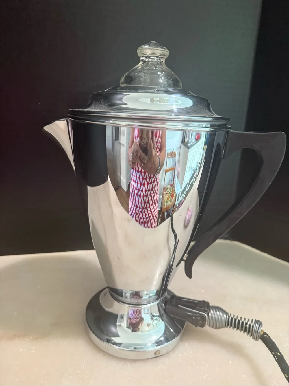 ANTIQUE HOTPOINT COFFEE PERCOLATOR ORIGIN PRONG CONNECTION
